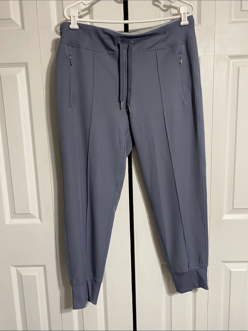 Calvin Klein slate blue performance stretch active wear leggings pants LARGE